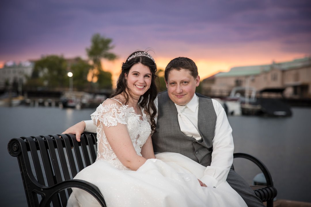 Wedding Couple at sunset