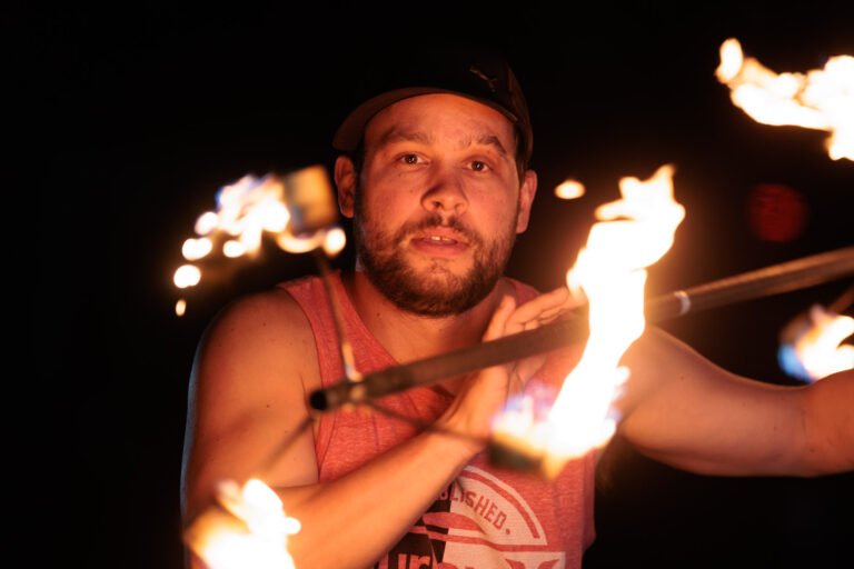 Night Portraits with Fire and Flow